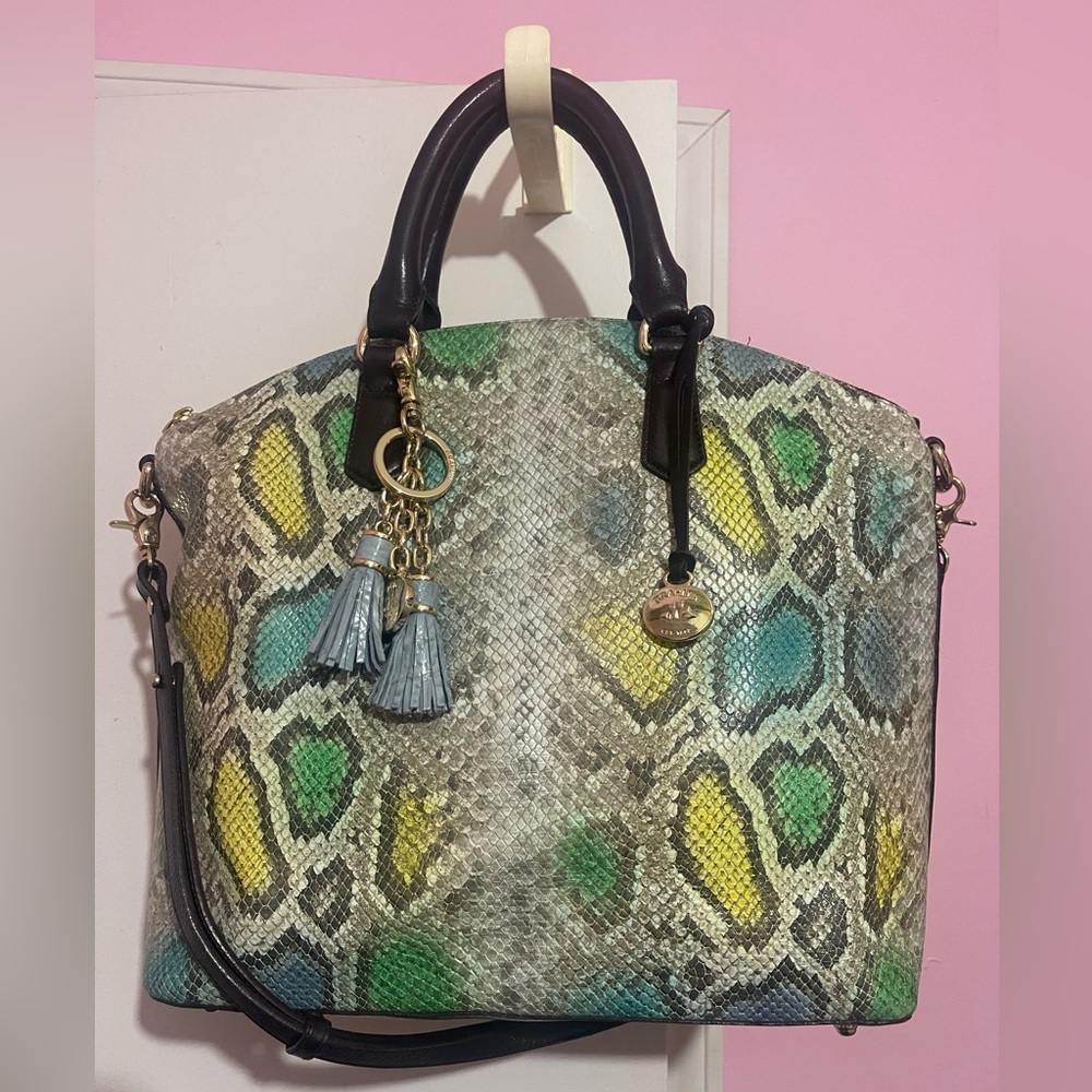 NWOT Brahmin - Large Duxbury Satchel Rare Turquoise Del Rio